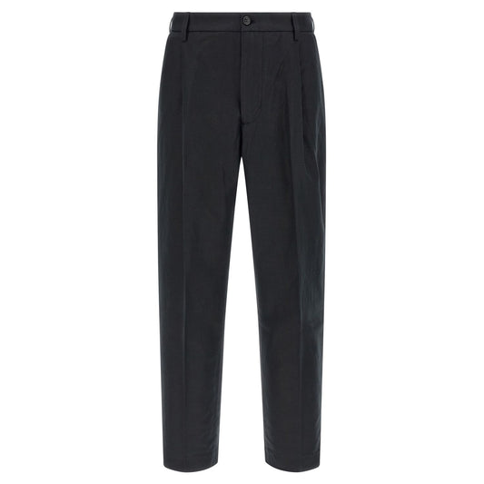 Department 5 Black Cotton Casual Pants