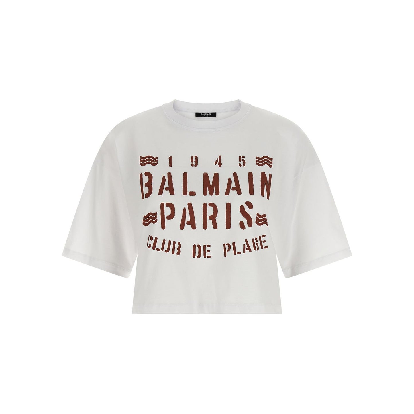 Balmain White Cotton T-Shirt