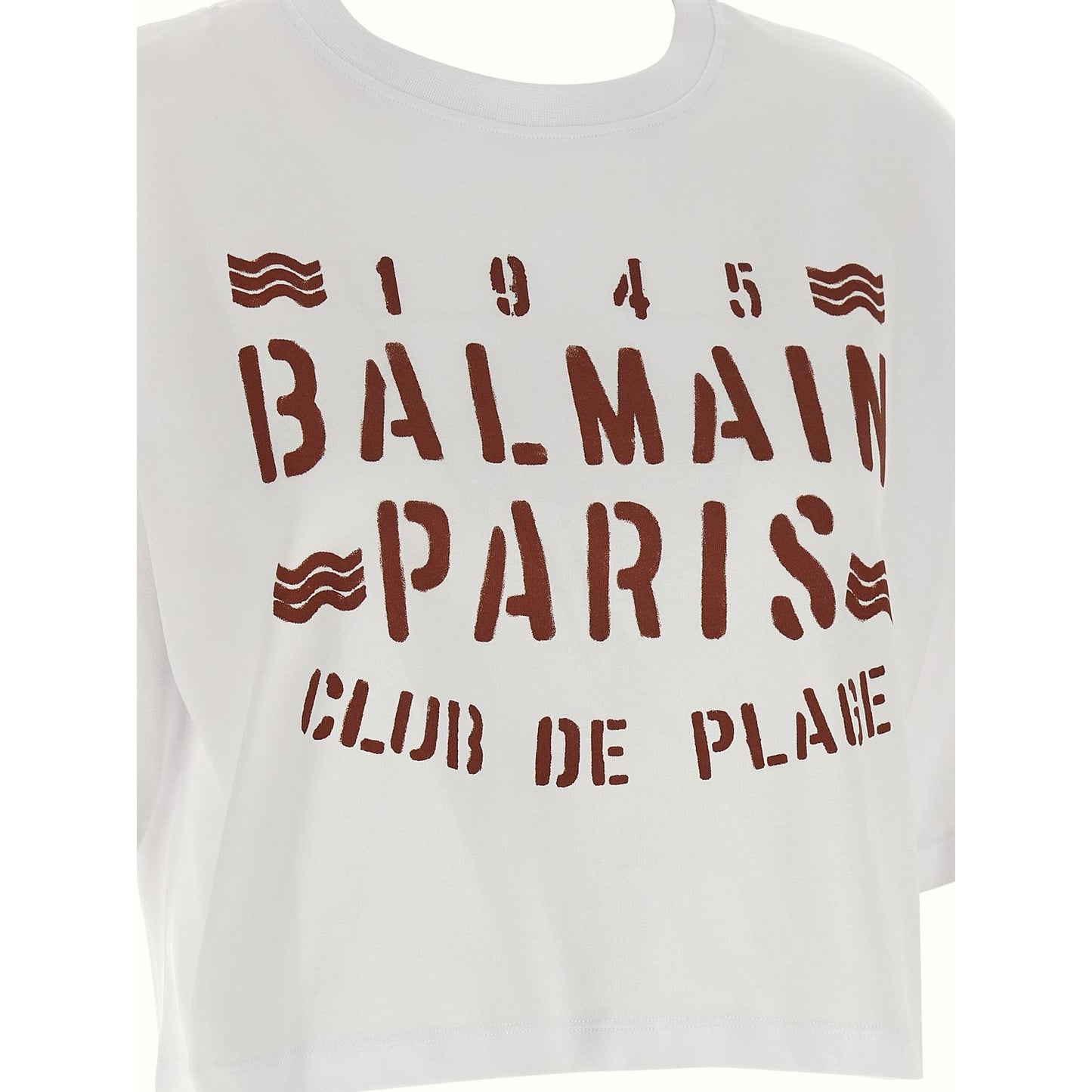 Balmain White Cotton T-Shirt
