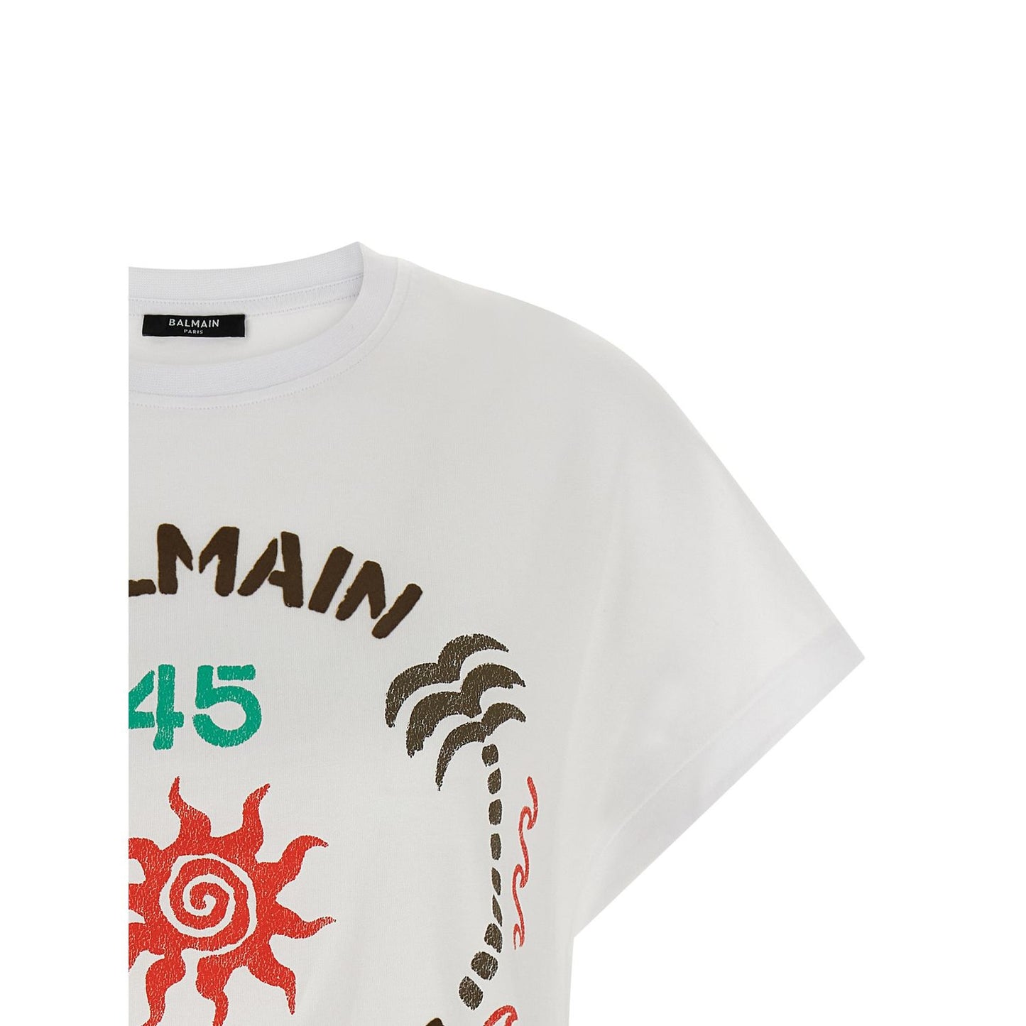 Balmain White Cotton T-Shirt