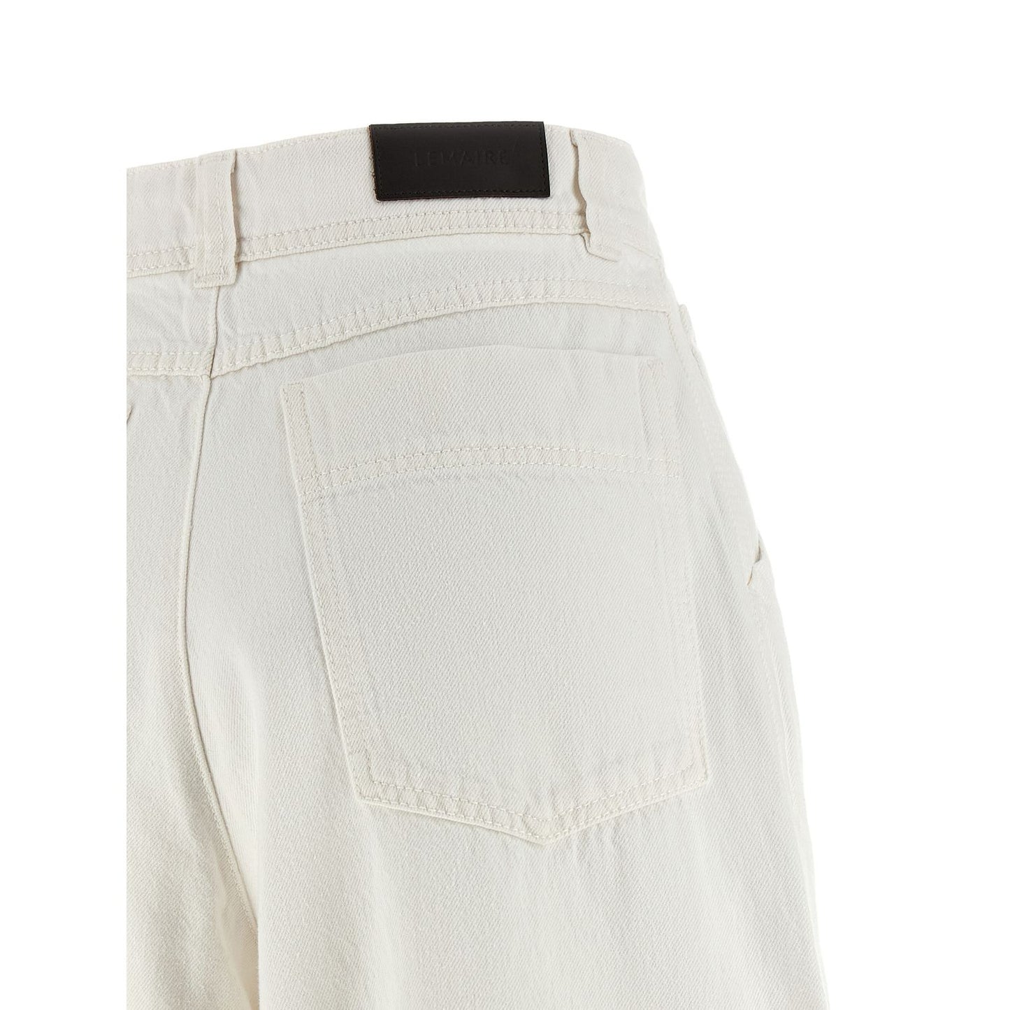 Lemaire White Cotton Jeans Denim
