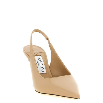 Jimmy Choo Beige Leather High Heel Pumps