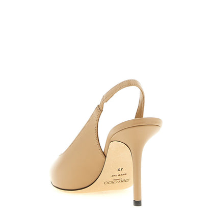 Jimmy Choo Beige Leather High Heel Pumps