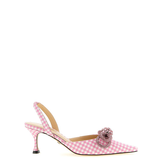 MACH & MACH Multicolor Cotton-Like Mid Heel Pumps