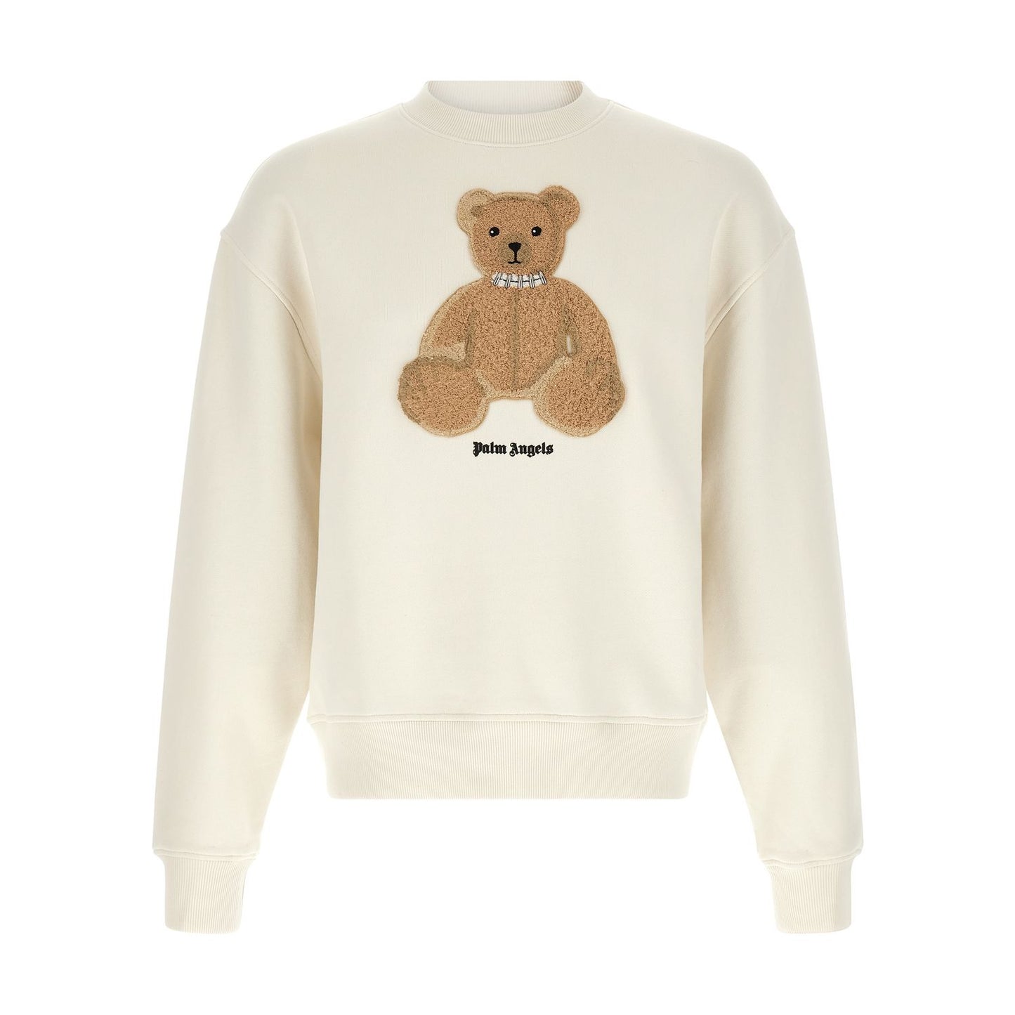 Palm Angels White Cotton Sweatshirt