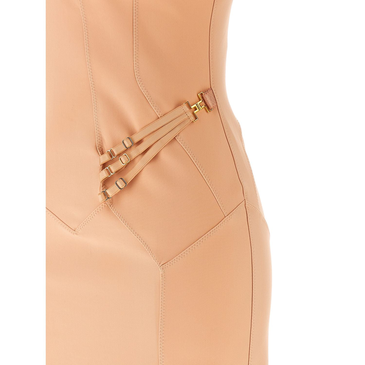 Elisabetta Franchi Multicolor Polyamide Midi Dress