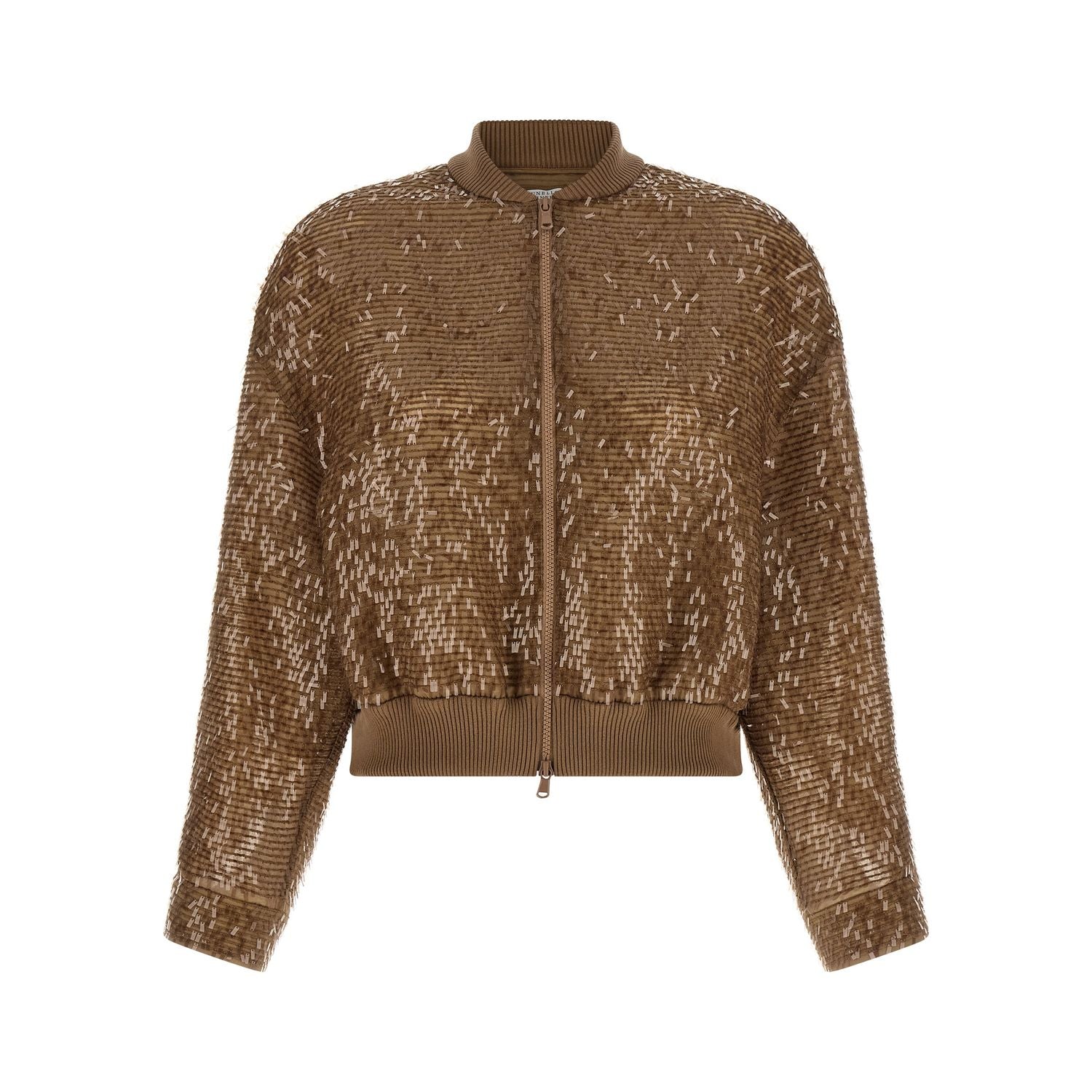Brunello Cucinelli Brown Silk Cardigan