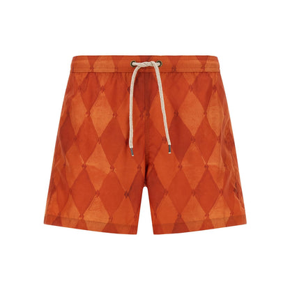 Ballantyne Orange Polyester Swim Shorts