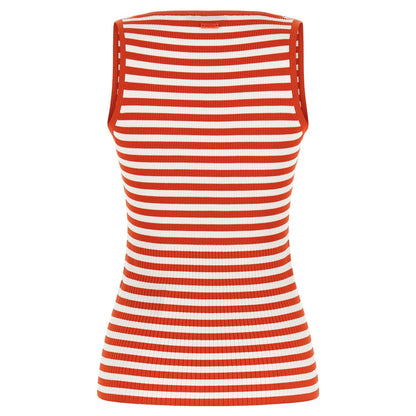 Max Mara Multicolor Viscose Sleeveles T-Shirt