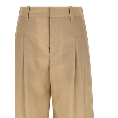 Brunello Cucinelli Beige Cotton Casual Pants