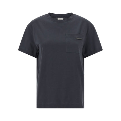 Brunello Cucinelli Blue Cotton T-Shirt