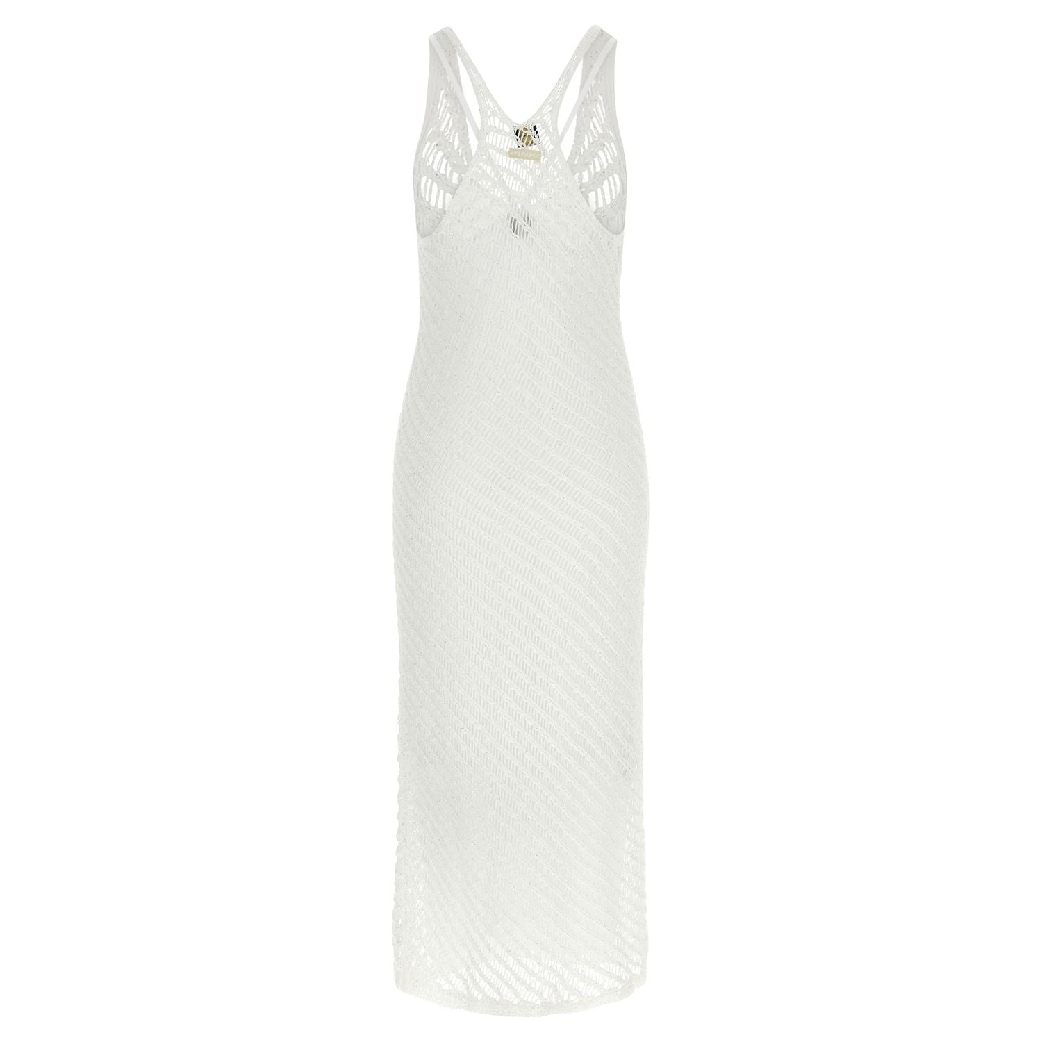 PINKO White Polyester Long Dress