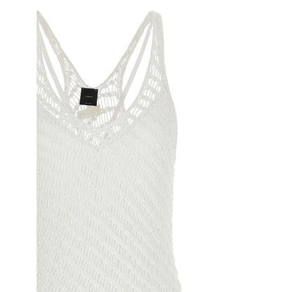 PINKO White Polyester Long Dress