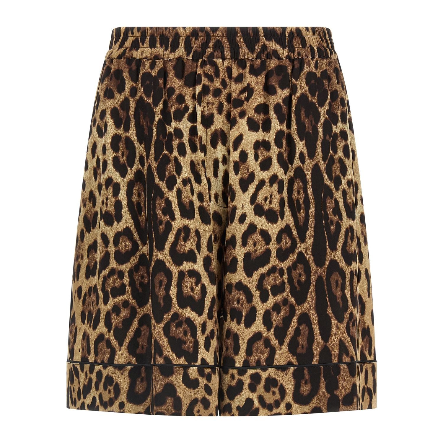 Dolce & Gabbana Brown Silk Bermuda Shorts