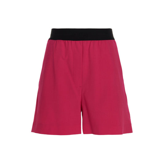 MSGM Fuchsia Virgin Wool Bermuda Shorts