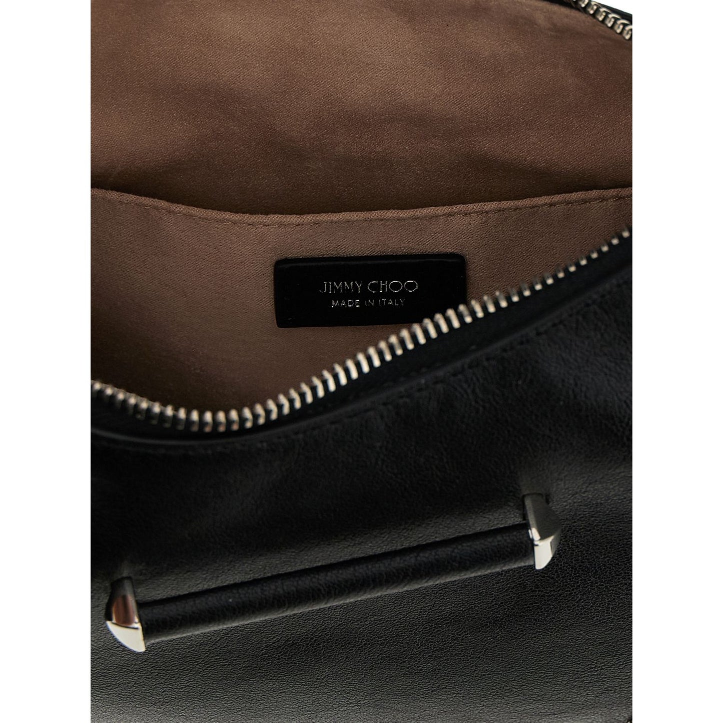 Jimmy Choo White Lamb Leather Shoulder Bag