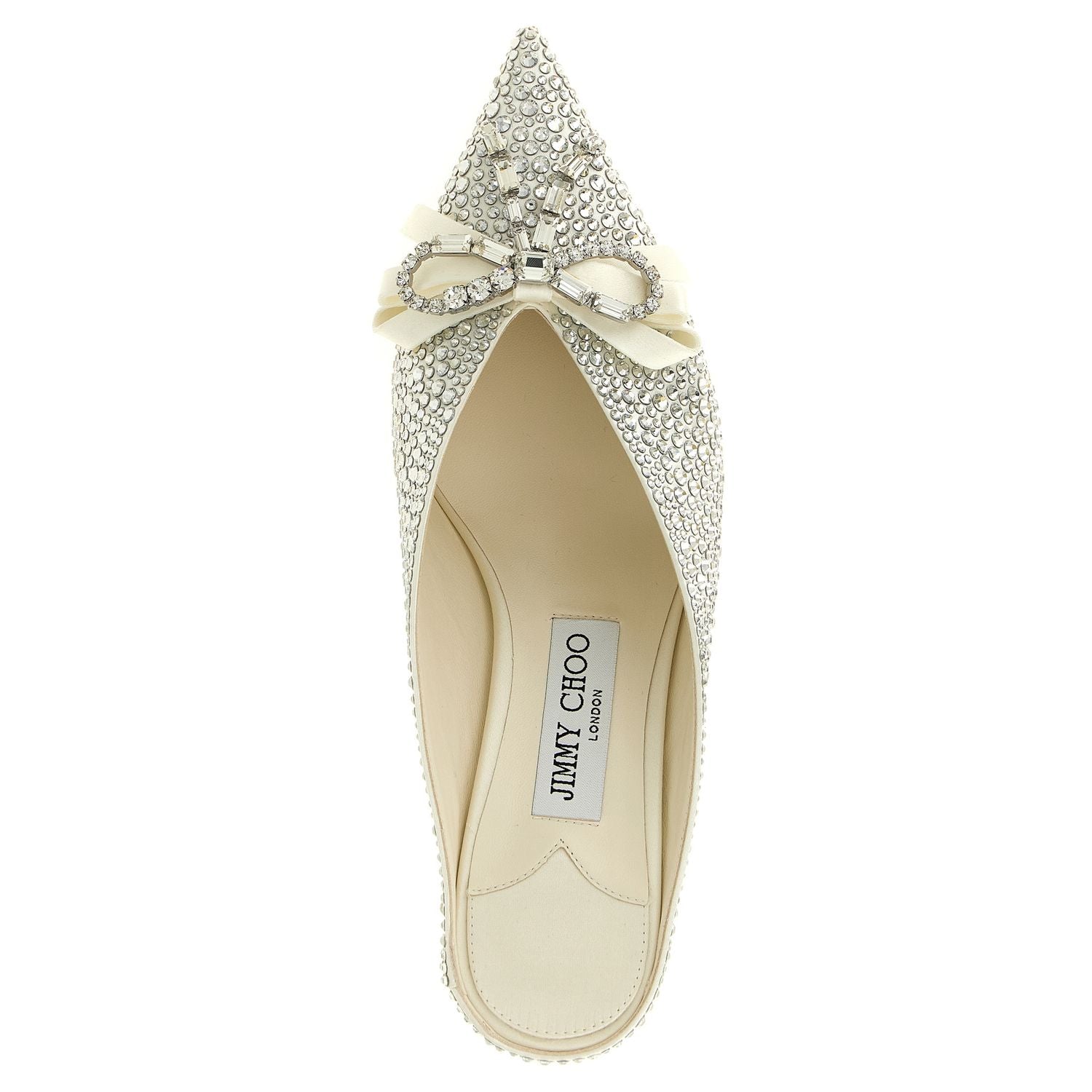 Jimmy Choo Silver Tencel Mid Heel Pumps