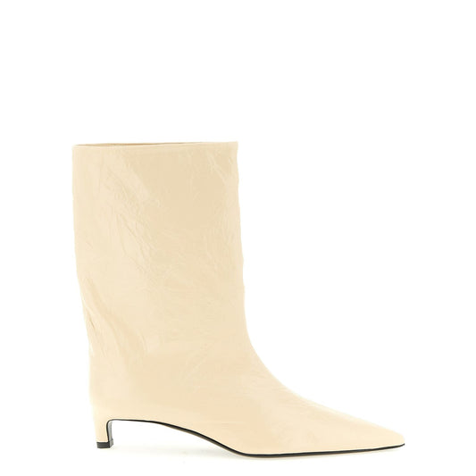 Jil Sander Beige Calfskin Ankle Boots