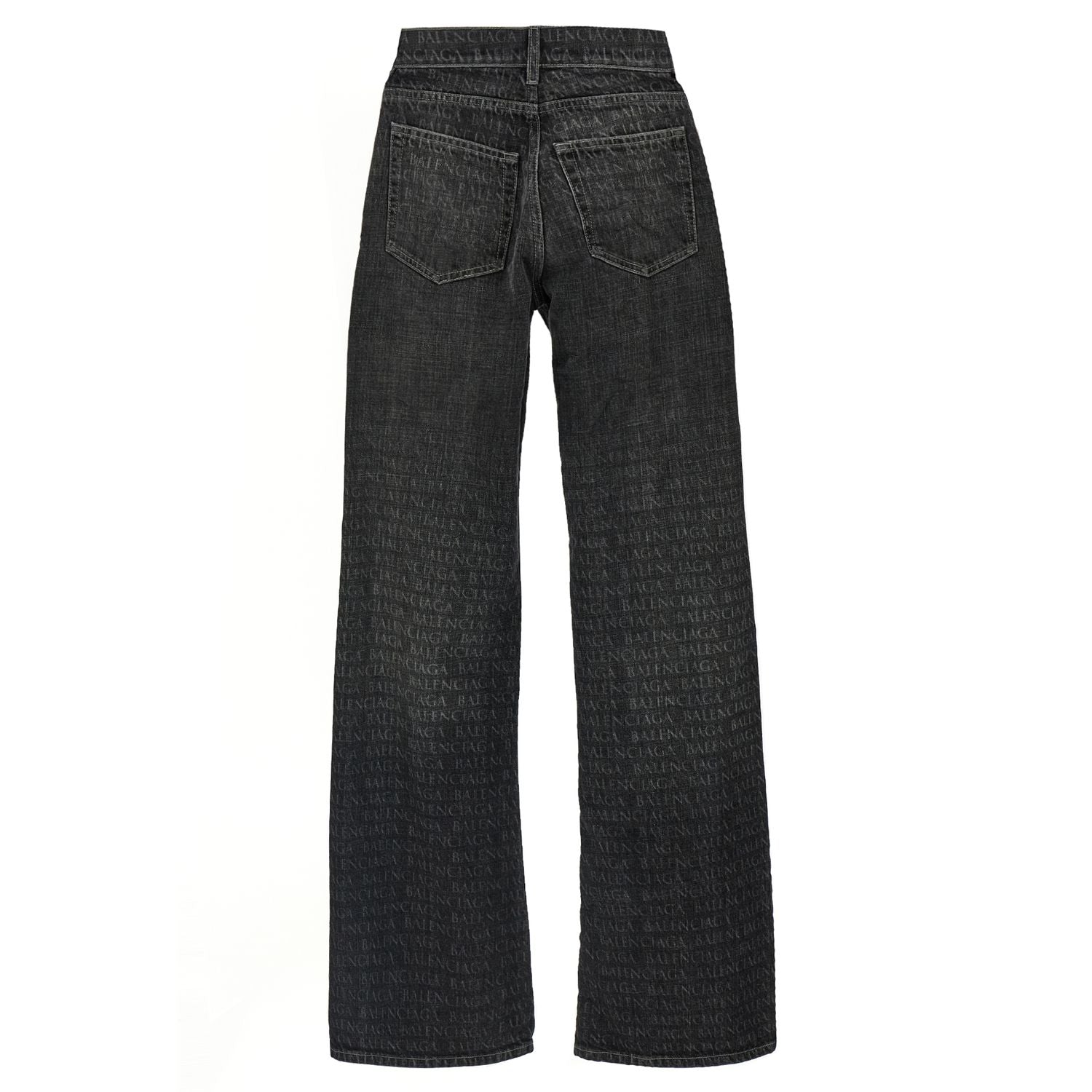 Balenciaga Black Cotton Flared Jeans