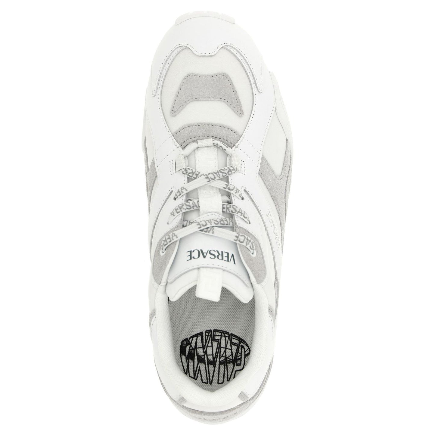 Versace White Calfskin Athletic Sneakers