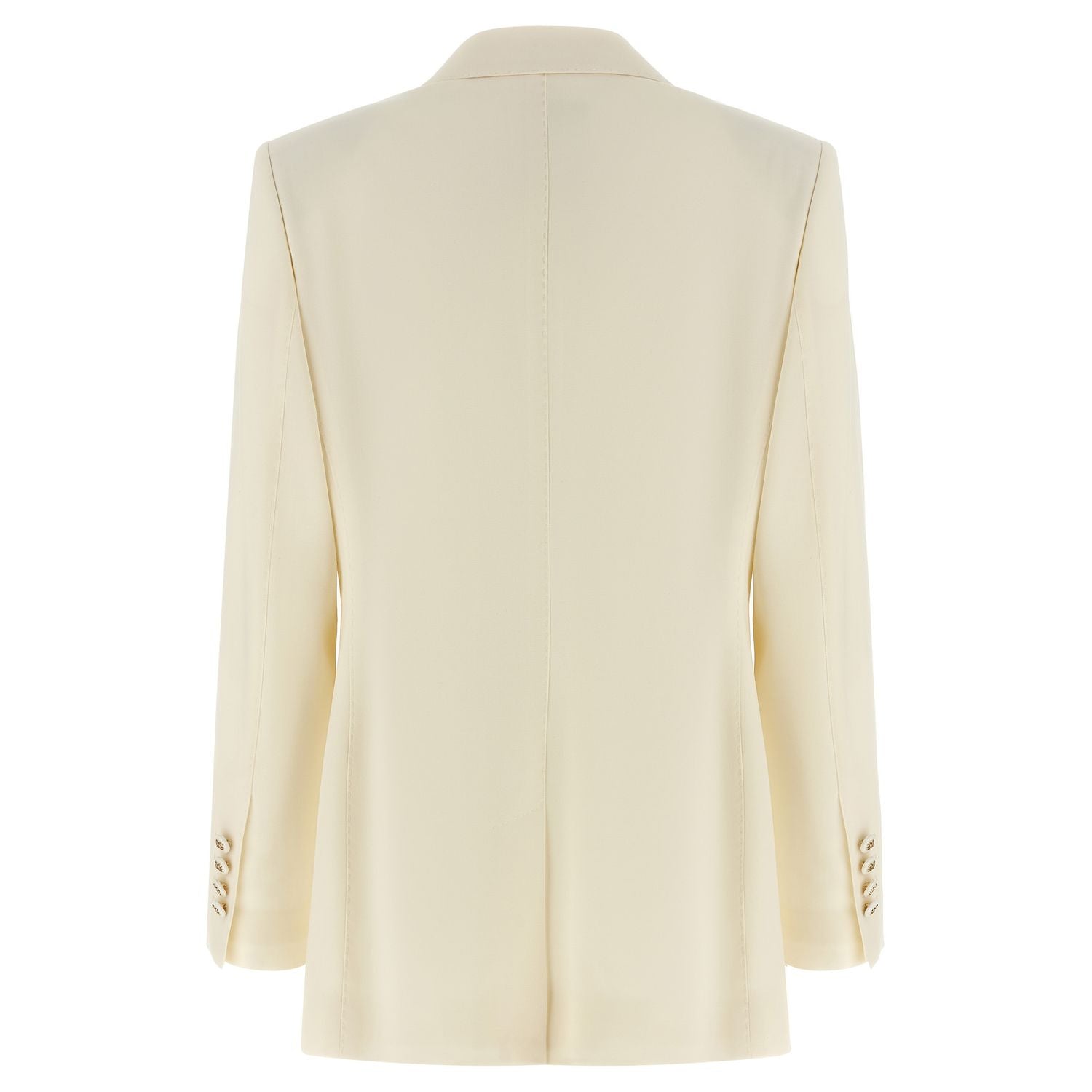 Dolce & Gabbana White Virgin Wool Blazer