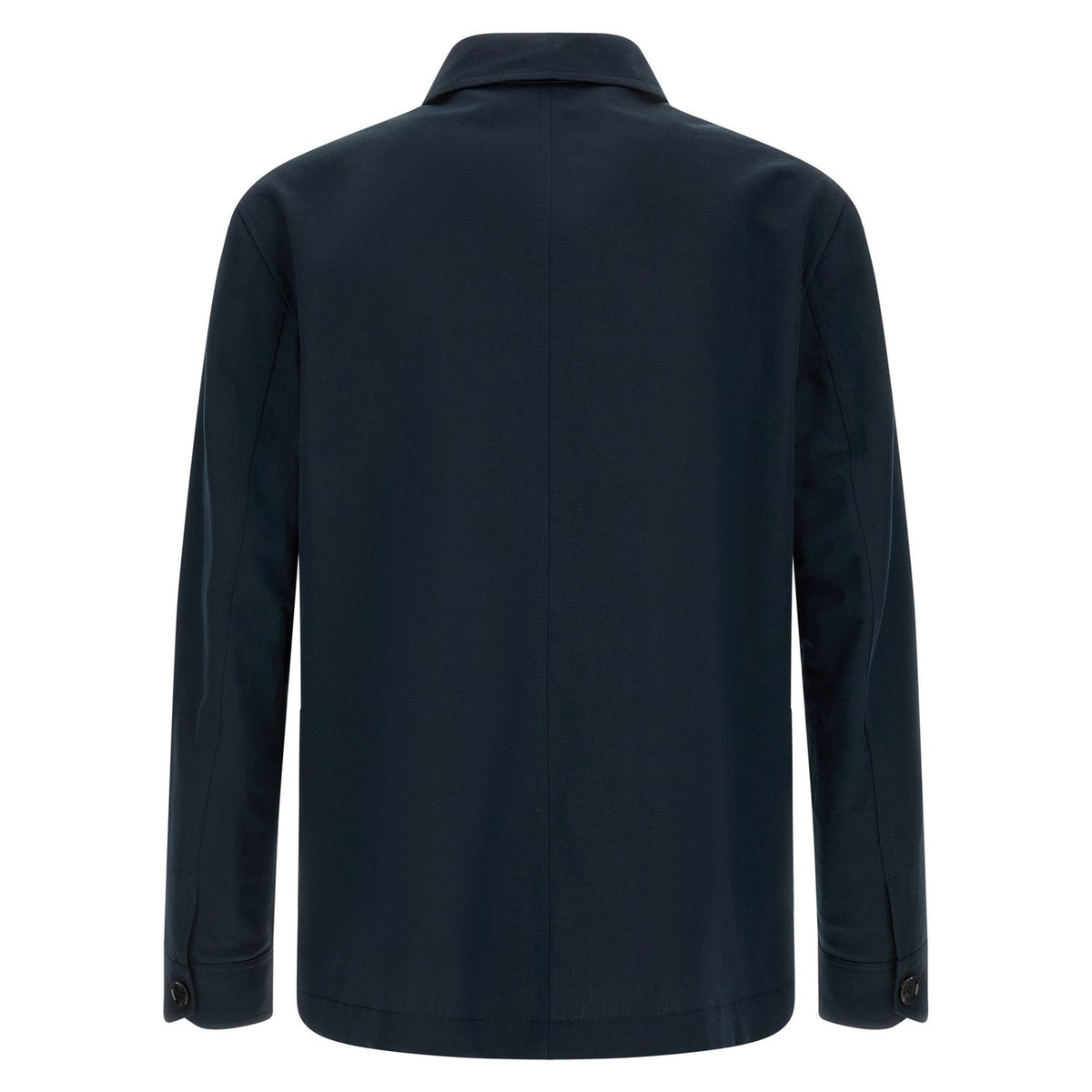Brioni Blue Linen Full-Length Jacket