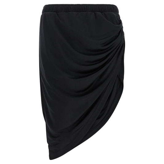 Courrèges Black Polyester Long Skirt