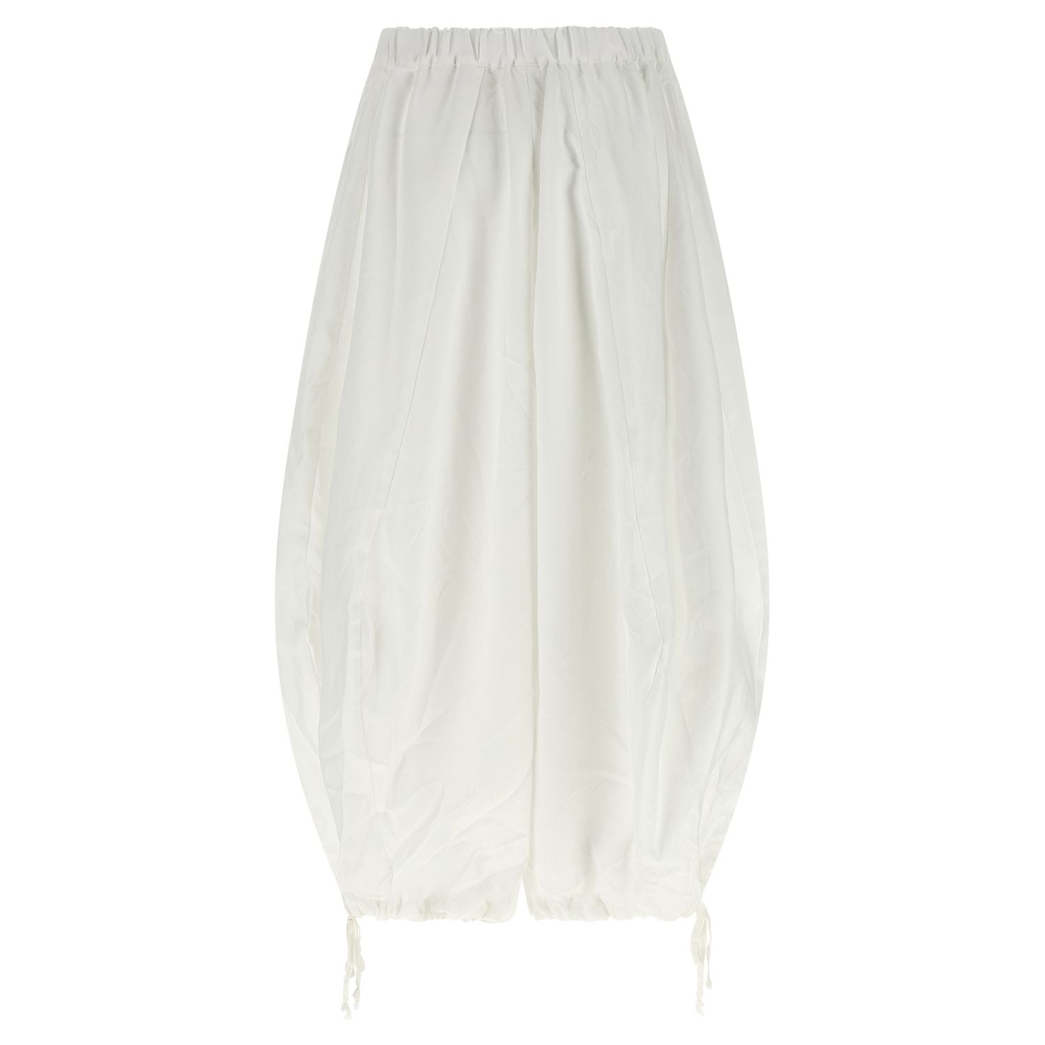 Comme Des Garçons White Polyester Casual Pants