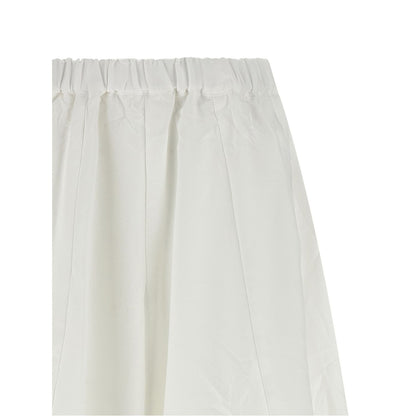 Comme Des Garçons White Polyester Casual Pants