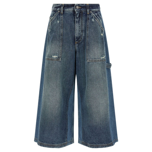 Dolce & Gabbana Blue Cotton Bermuda Shorts