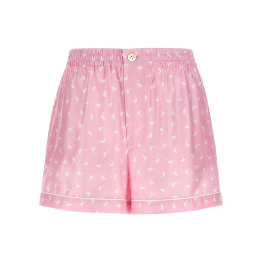 Moschino Multicolor Silk Bermuda Shorts