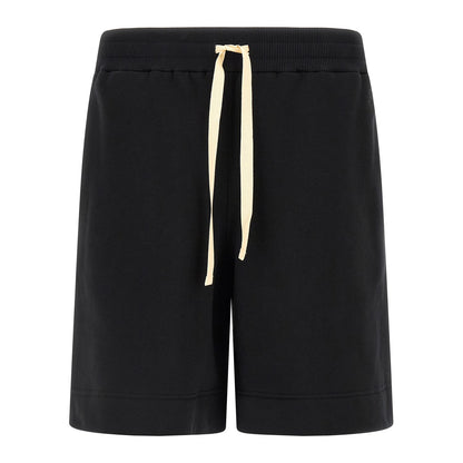 Jil Sander Black Cotton Bermuda Shorts