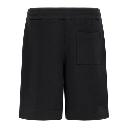 Jil Sander Black Cotton Bermuda Shorts