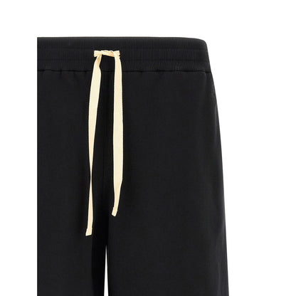 Jil Sander Black Cotton Bermuda Shorts