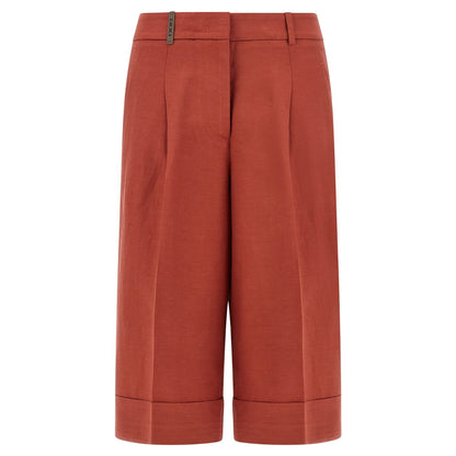Peserico Multicolor Viscose Bermuda Shorts