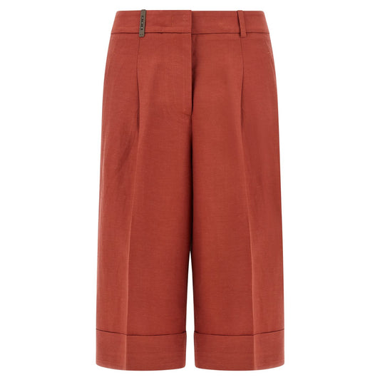 Peserico Multicolor Viscose Bermuda Shorts