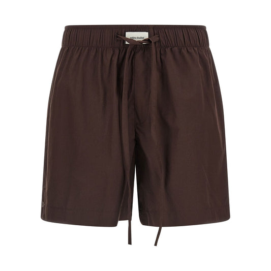 Entire Studios Brown Cotton Bermuda Shorts