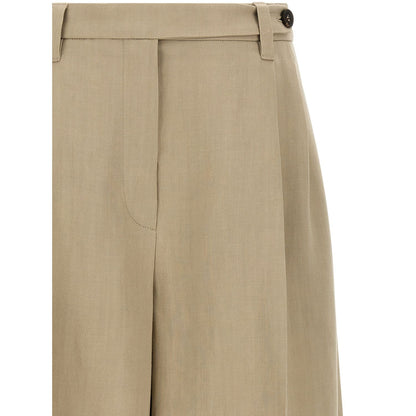 Brunello Cucinelli Beige Viscose Bermuda Shorts