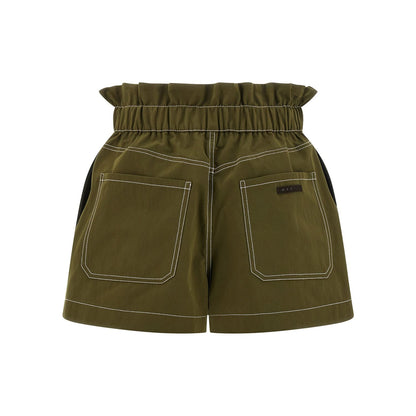 Marni Bicolor Cotton Bermuda Shorts