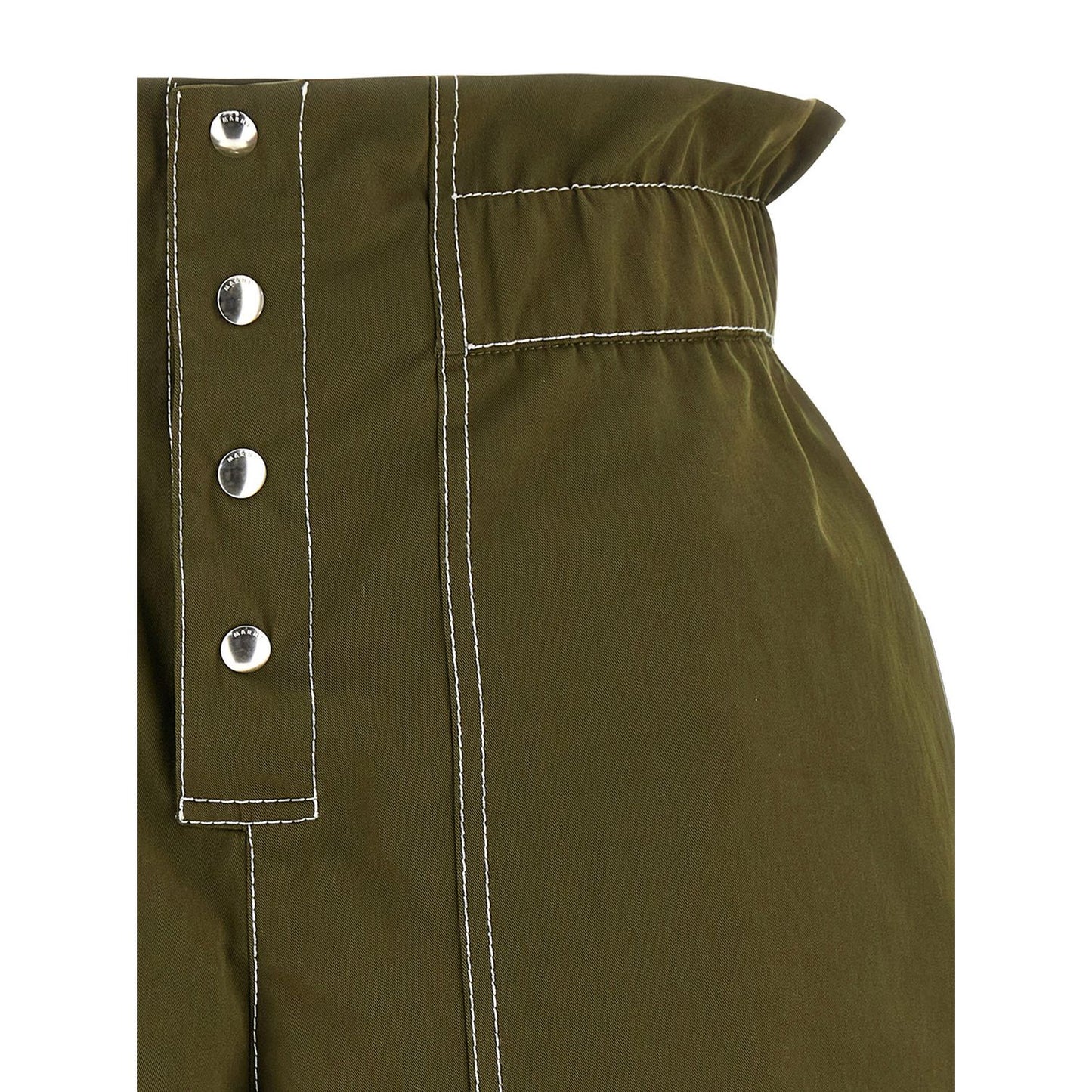 Marni Bicolor Cotton Bermuda Shorts