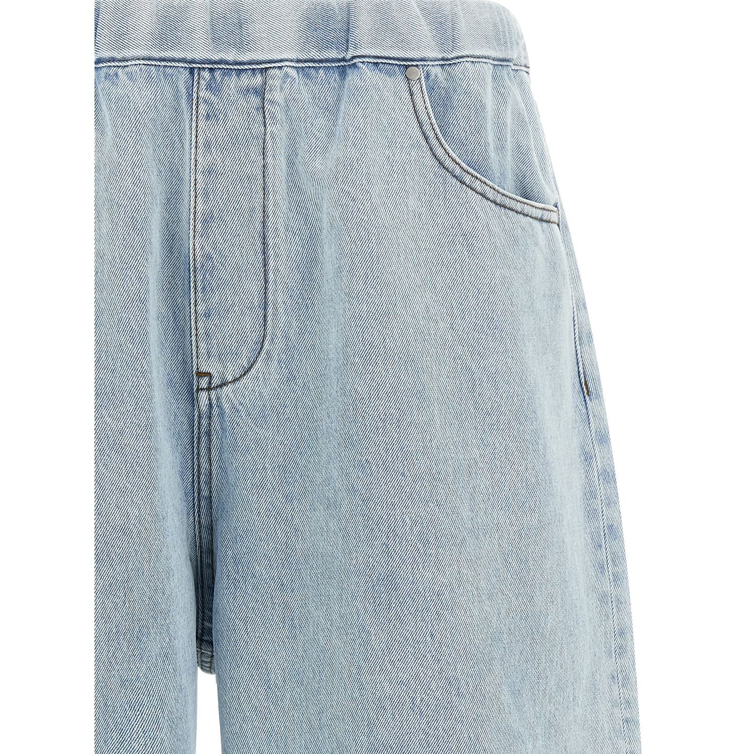 Entire Studios Blue Cotton Bermuda Shorts