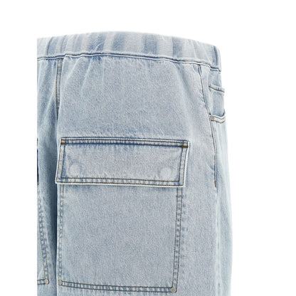 Entire Studios Blue Cotton Bermuda Shorts