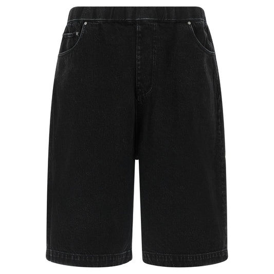 Entire Studios Black Cotton Bermuda Shorts