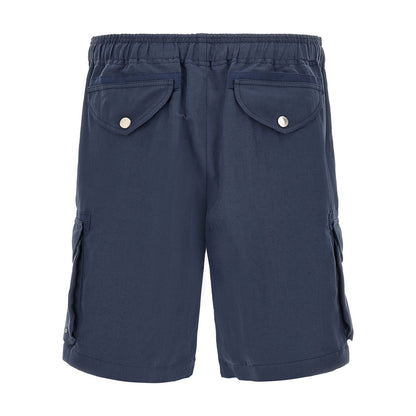 Brunello Cucinelli Blue Linen Bermuda Shorts