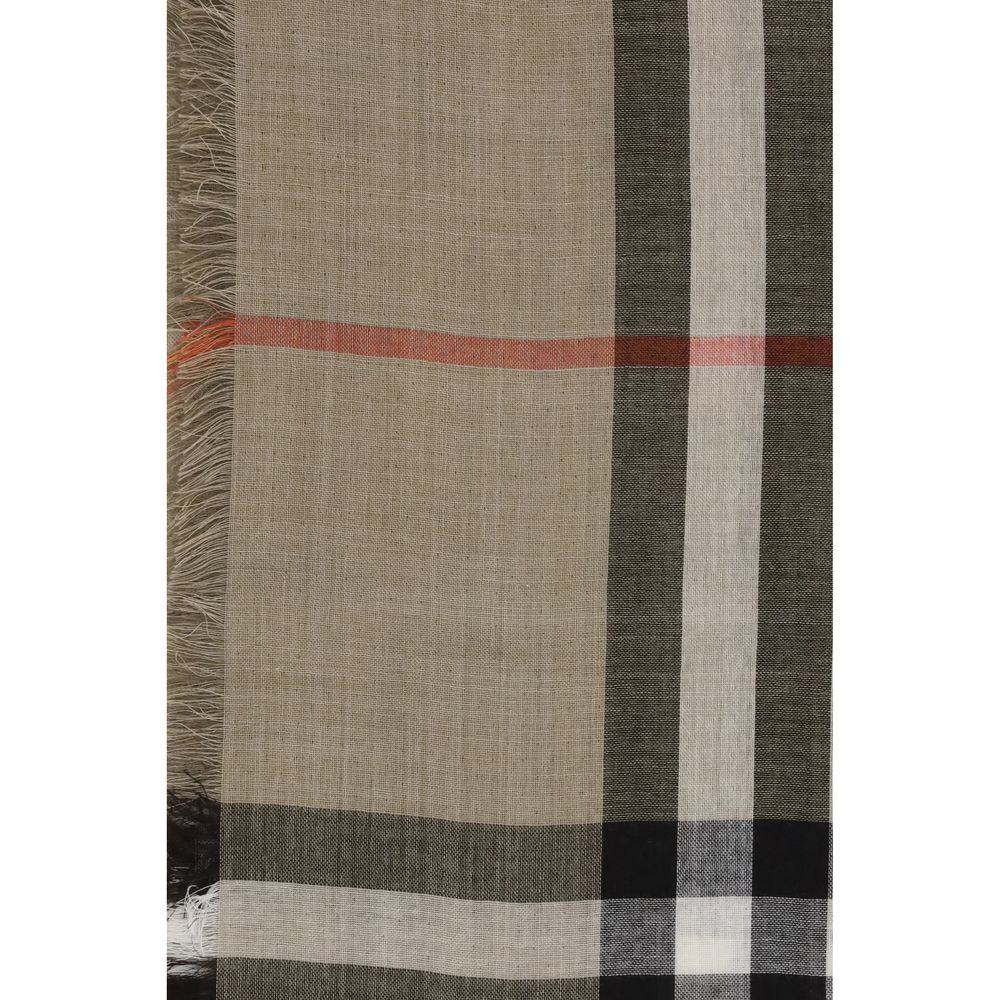 Burberry Beige Wool Oves Aries Scarf