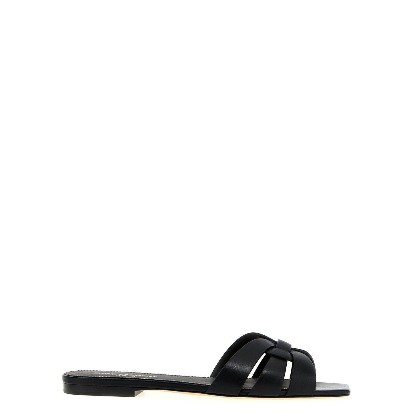 Saint Laurent Black Calfskin Slides