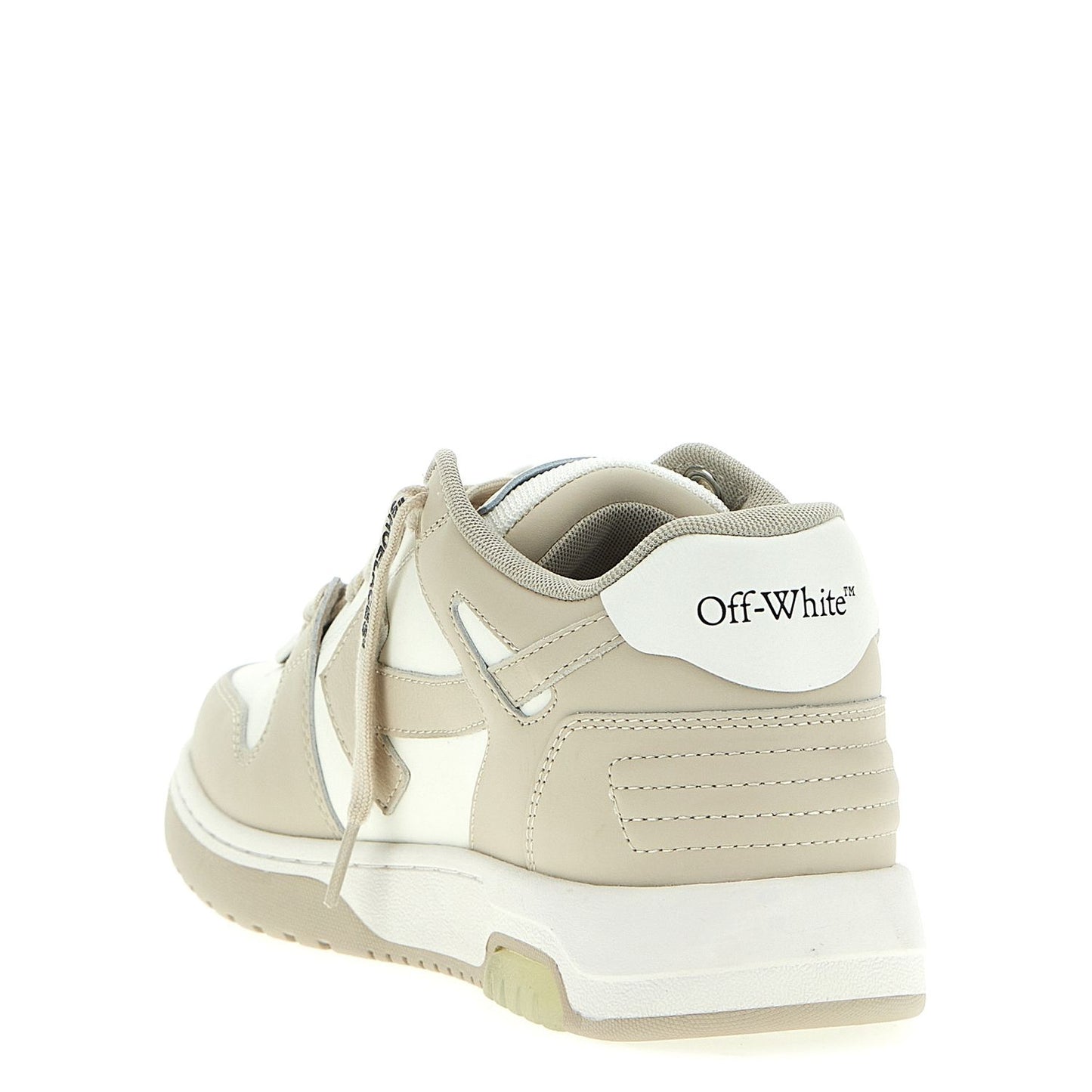 Off-White Beige Calfskin Low Top Sneakers
