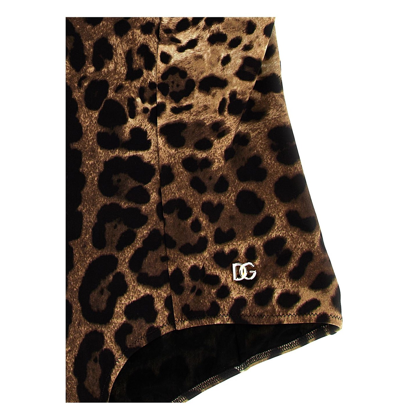Dolce & Gabbana Brown Polyamide One-Piece Swimsuit