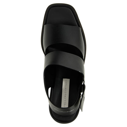 Stella McCartney Black Polyester Wedge Sandals