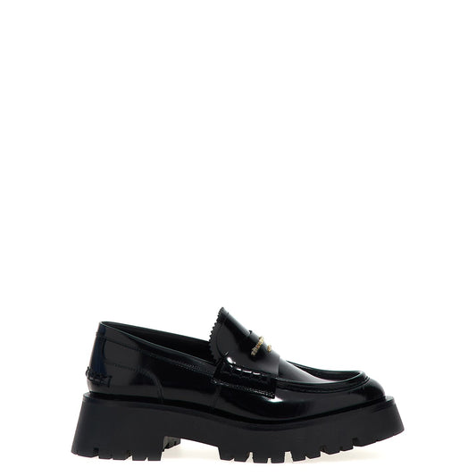 Alexander Wang Black Cowhide Slip-On Loafers